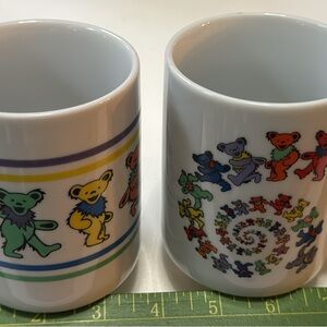 Colorful Grateful Dead Bear Mugs